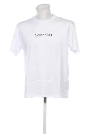 Herren T-Shirt Calvin Klein, Größe M, Farbe Weiß, Preis 28,99 €