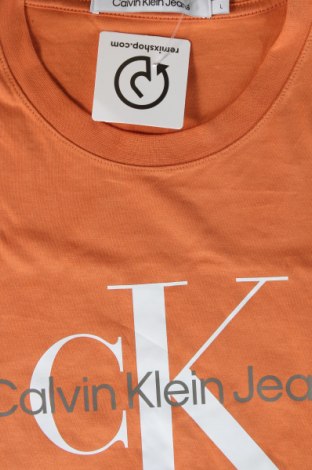 Herren T-Shirt Calvin Klein Jeans, Größe L, Farbe Orange, Preis € 24,49