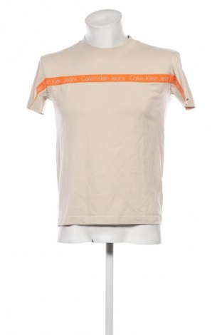 Herren T-Shirt Calvin Klein Jeans, Größe S, Farbe Beige, Preis € 19,49