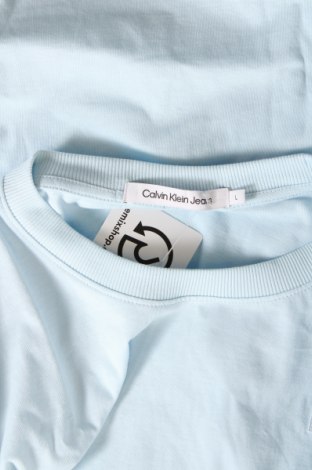 Herren T-Shirt Calvin Klein Jeans, Größe L, Farbe Blau, Preis 47,79 €