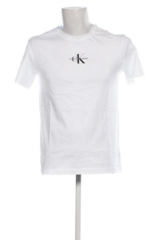 Herren T-Shirt Calvin Klein Jeans, Größe S, Farbe Weiß, Preis 28,99 €