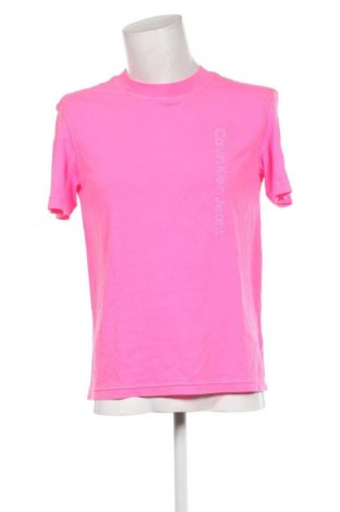 Herren T-Shirt Calvin Klein Jeans, Größe XS, Farbe Rosa, Preis 22,99 €