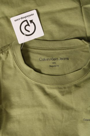 Ανδρικό t-shirt Calvin Klein Jeans, Μέγεθος XXS, Χρώμα Πράσινο, Τιμή 17,99 €