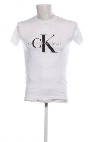 Herren T-Shirt Calvin Klein Jeans, Größe S, Farbe Weiß, Preis 24,49 €