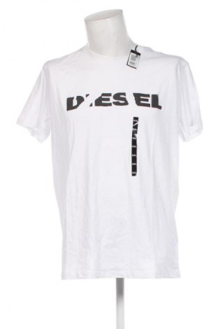 Męski T-shirt Diesel, Rozmiar XXL, Kolor Biały, Cena 389,49 zł