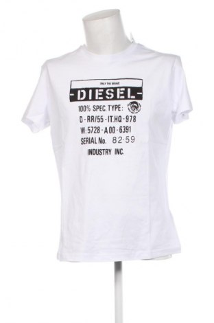 Męski T-shirt Diesel, Rozmiar XL, Kolor Biały, Cena 370,99 zł