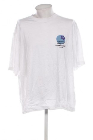 Мъжка тениска H&M, Размер XXL, Цвят Бял, Цена 13,00 лв.