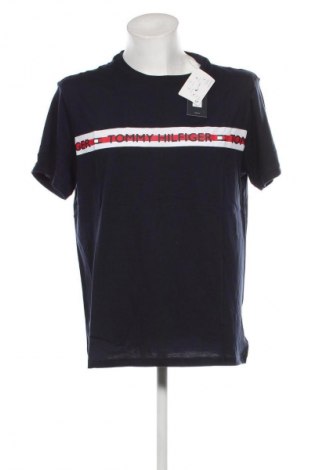 Męski T-shirt Tommy Hilfiger, Rozmiar XL, Kolor Niebieski, Cena 165,99 zł