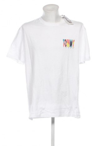 Męski T-shirt Tommy Jeans, Rozmiar XXL, Kolor Biały, Cena 136,99 zł