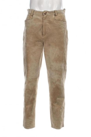 Ανδρικό δερμάτινο παντελόνι, Μέγεθος L, Χρώμα  Μπέζ, Τιμή 23,17 €