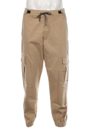 Pantaloni de bărbați Bershka, Mărime M, Culoare Bej, Preț 89,29 Lei