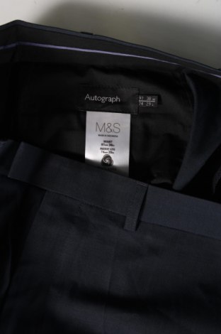 Męskie spodnie Marks & Spencer Autograph, Rozmiar XL, Kolor Niebieski, Cena 79,32 zł