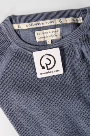 Herrenpullover Colours & Sons, Größe L, Farbe Blau, Preis € 8,49