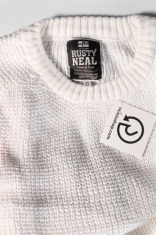 Męski sweter Rusty Neal, Rozmiar S, Kolor Biały, Cena 38,99 zł