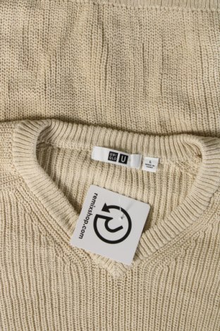 Herrenpullover Uniqlo, Größe L, Farbe Ecru, Preis 23,66 €