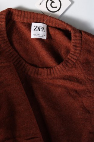 Мъжки пуловер Zara, Размер L, Цвят Кафяв, Цена 11,49 лв.