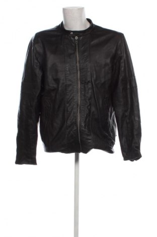 Ανδρικό δερμάτινο μπουφάν Jack & Jones, Μέγεθος XXL, Χρώμα Μαύρο, Τιμή 76,27 €