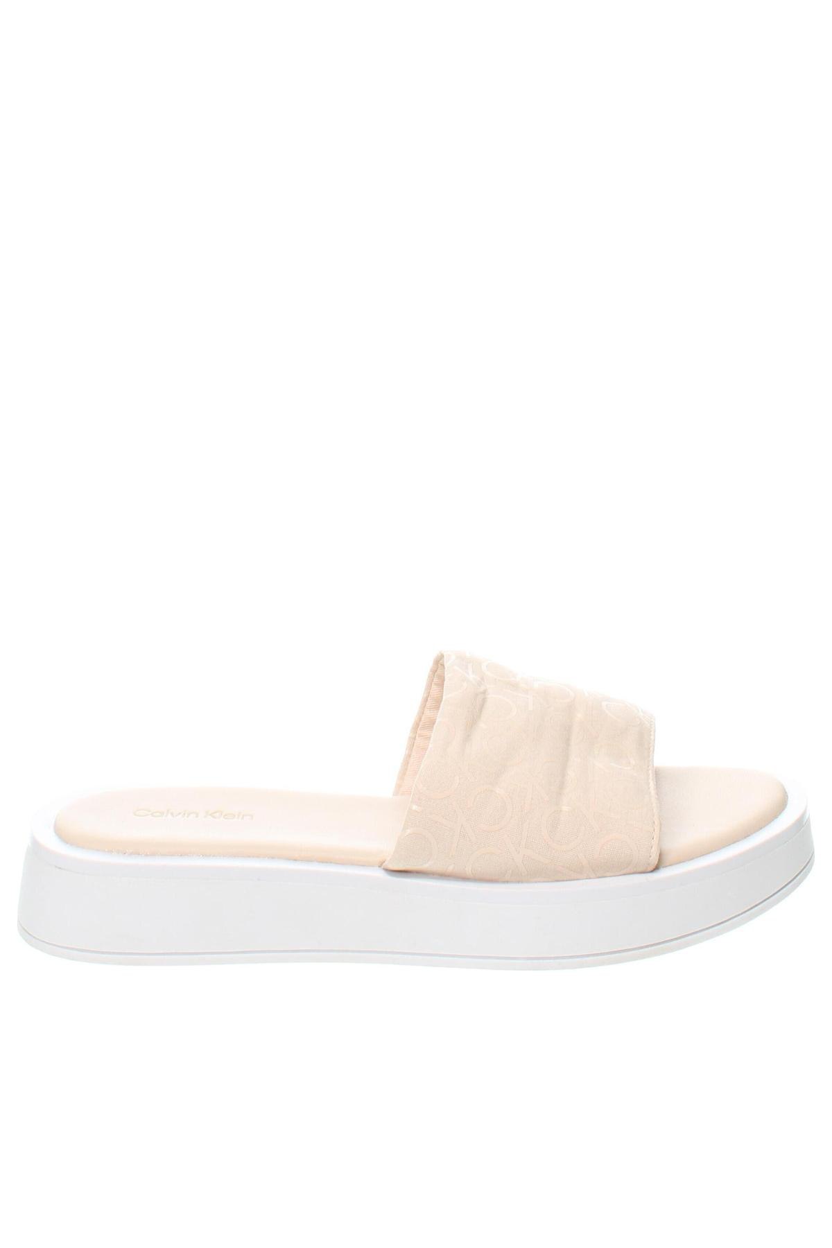 Hausschuhe Calvin Klein, Größe 39, Farbe Beige, Preis € 53,49