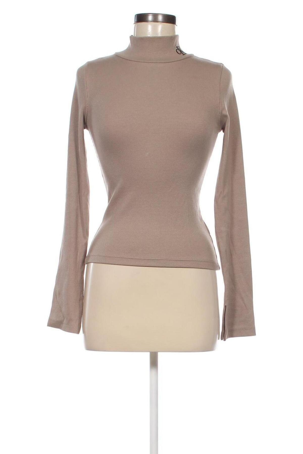 Damen Shirt Calvin Klein Jeans, Größe XXS, Farbe Beige, Preis € 31,49