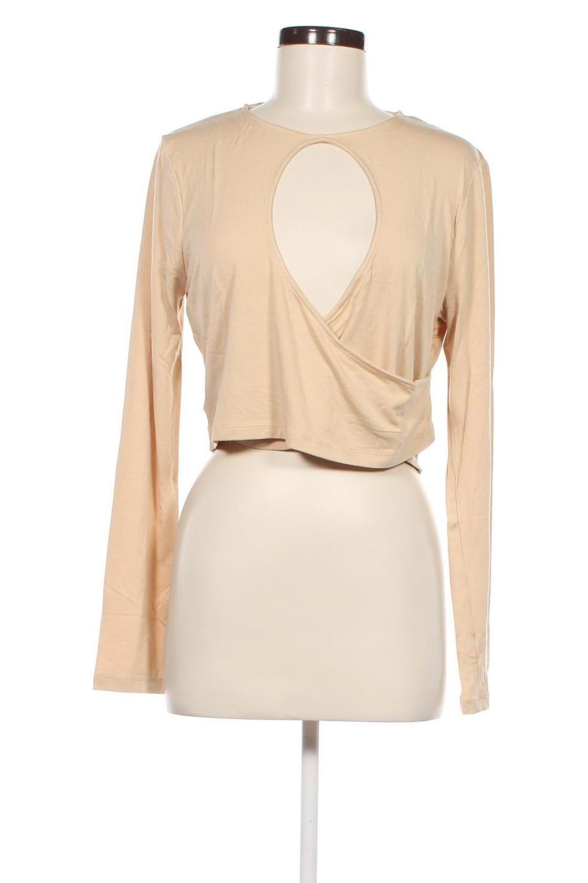 Damen Shirt NA-KD, Größe XXL, Farbe Beige, Preis 5,99 €