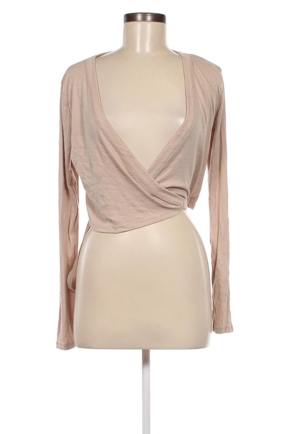 Damen Shirt NA-KD, Größe S, Farbe Beige, Preis 3,99 €