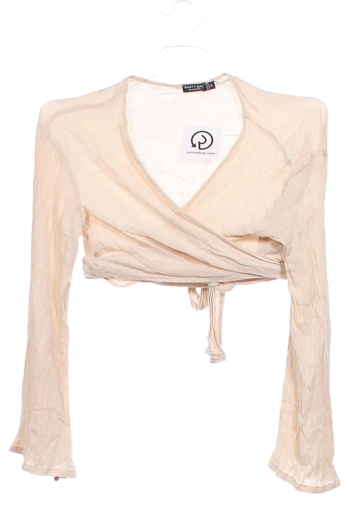 Damen Shirt Nasty Gal, Größe XXS, Farbe Beige, Preis € 10,99