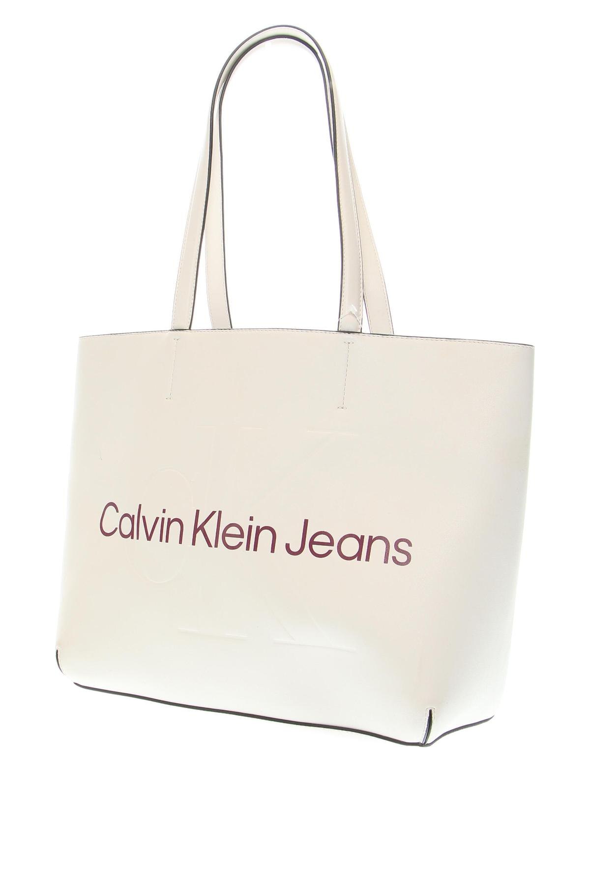 Geantă de femei Calvin Klein Jeans, Culoare Ecru, Preț 493,99 Lei