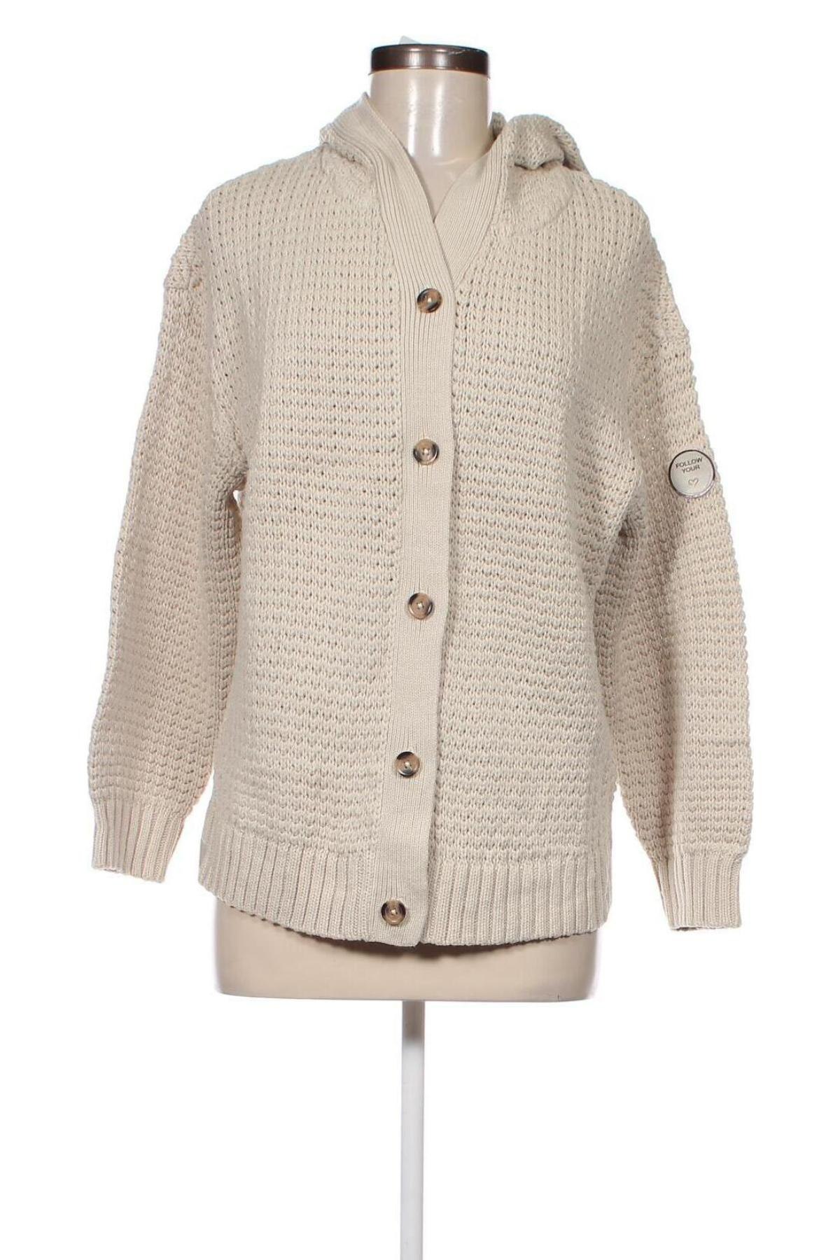 Damen Strickjacke Bpc Bonprix Collection, Größe M, Farbe Beige, Preis 4,99 €