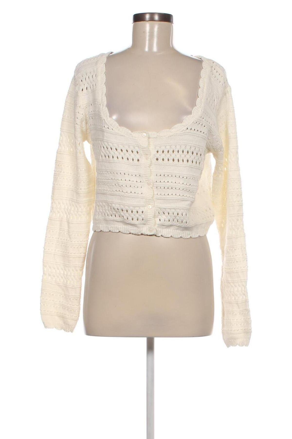 Cardigan de damă H&M, Mărime L, Culoare Alb, Preț 95,39 Lei