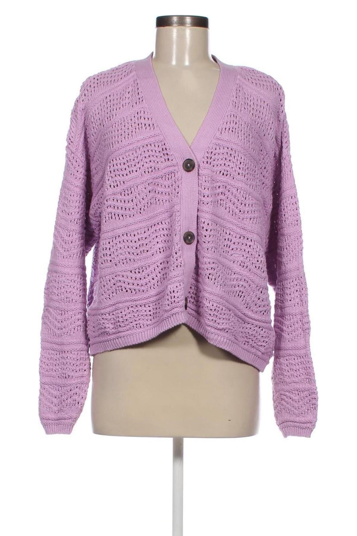 Damen Strickjacke Page One, Größe L, Farbe Lila, Preis 4,99 €