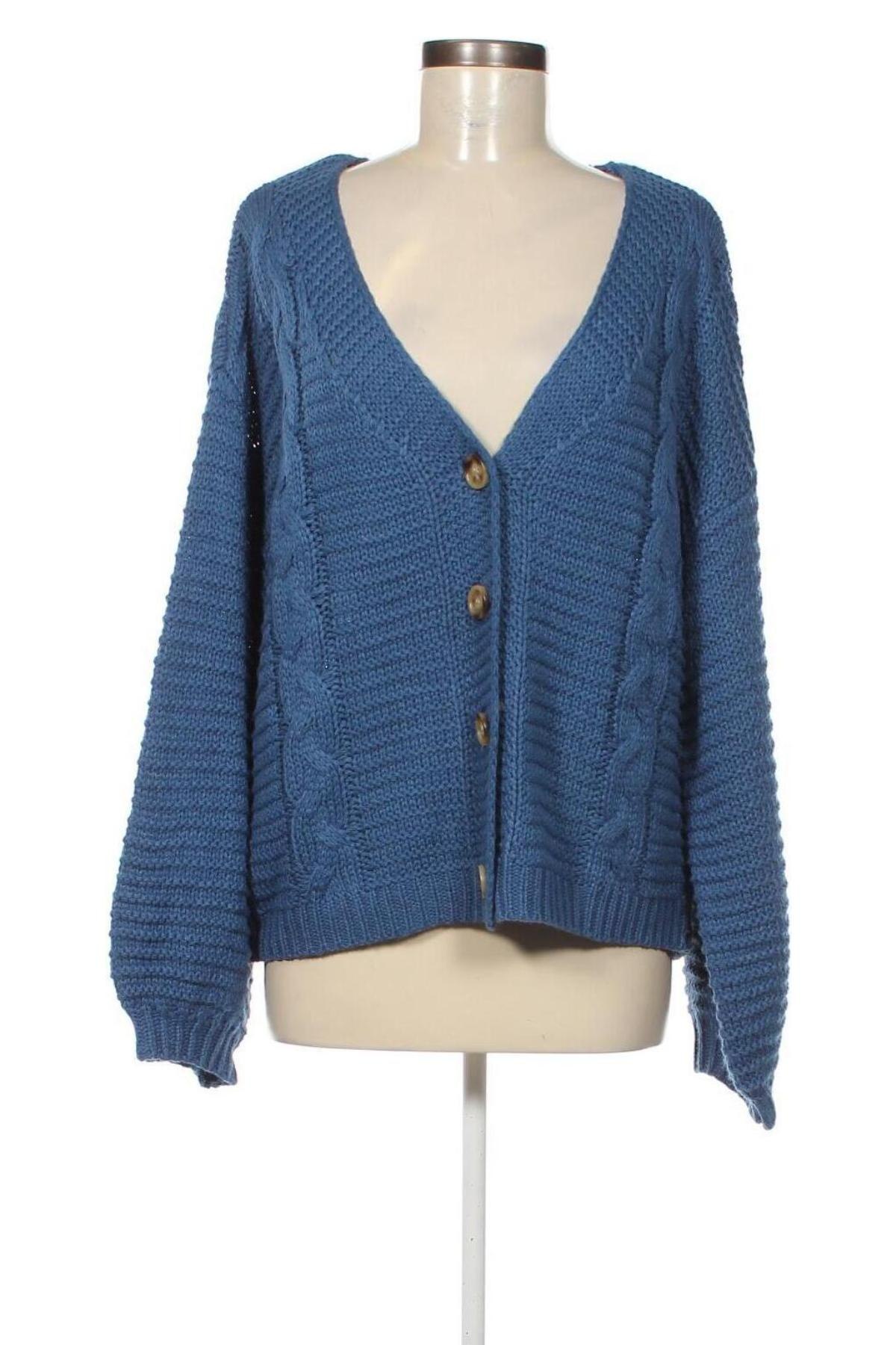 Damen Strickjacke SHEIN, Größe L, Farbe Blau, Preis 9,49 €