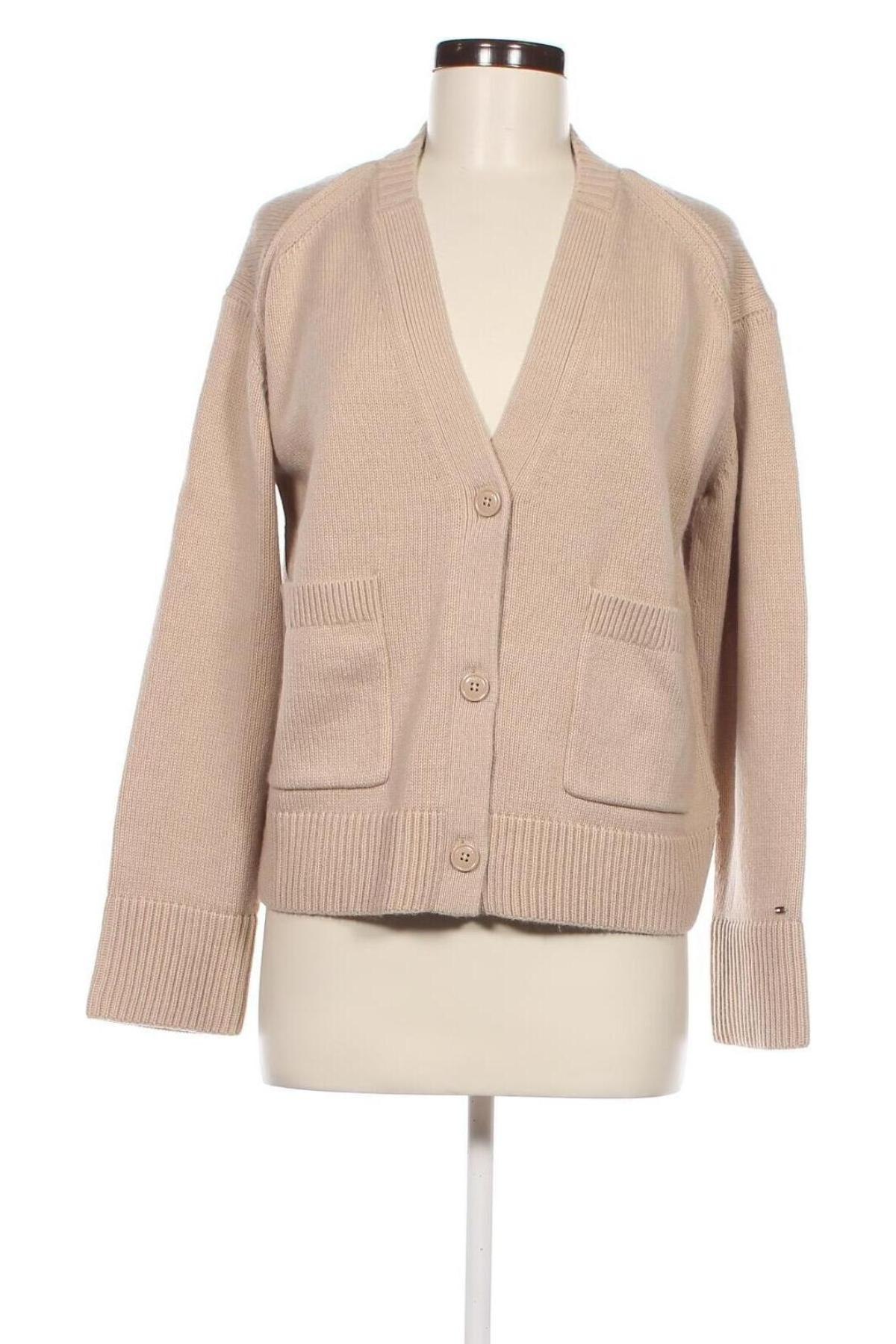 Damen Strickjacke Tommy Hilfiger, Größe L, Farbe Beige, Preis 108,49 €