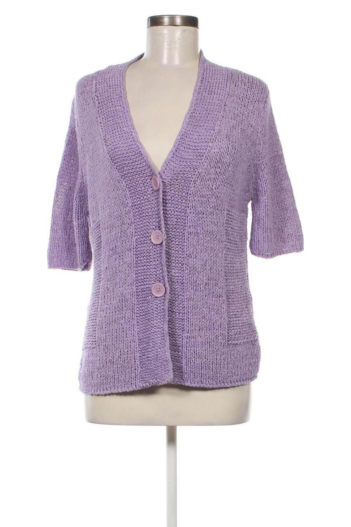 Damen Strickjacke Via Appia, Größe L, Farbe Lila, Preis 9,99 €