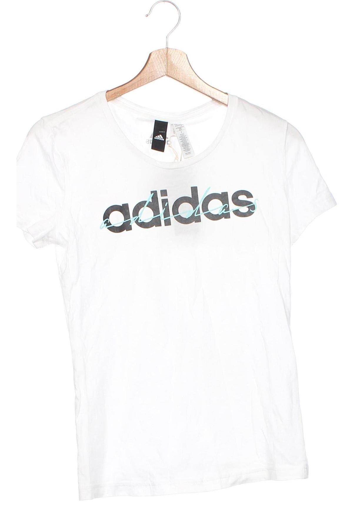 Damski T-shirt Adidas, Rozmiar XS, Kolor Biały, Cena 103,10 zł