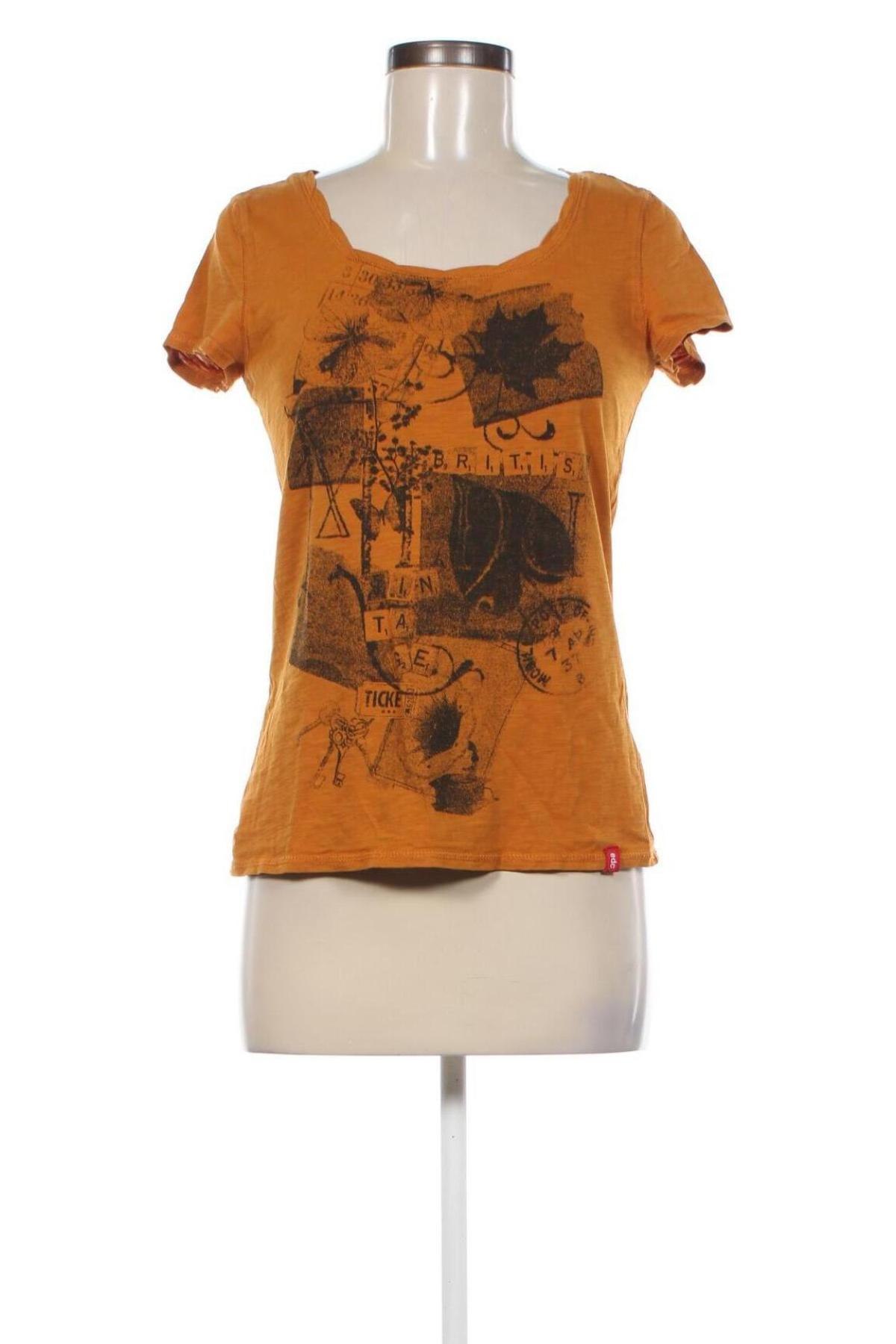 Γυναικείο t-shirt Edc By Esprit, Μέγεθος M, Χρώμα Καφέ, Τιμή 21,38 €