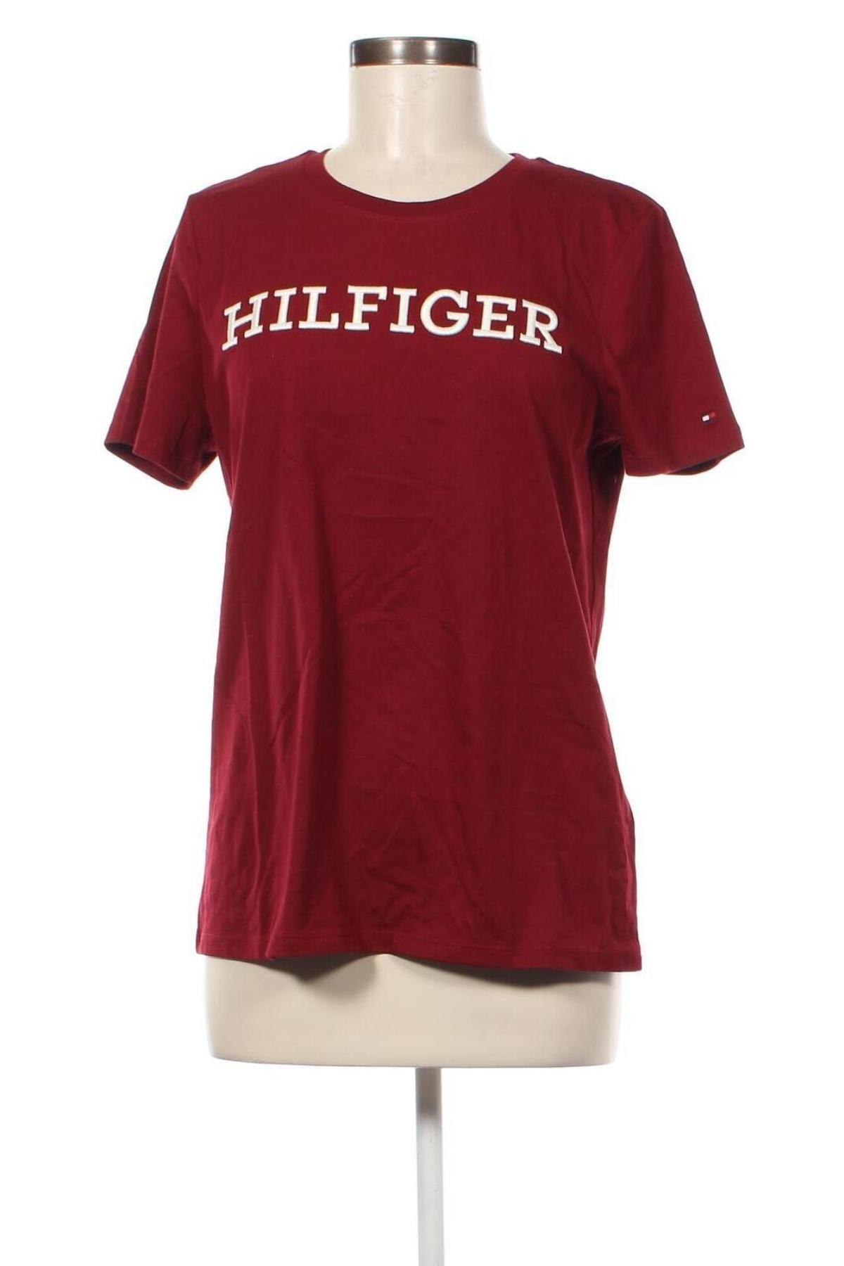 Damski T-shirt Tommy Hilfiger, Rozmiar L, Kolor Czerwony, Cena 184,99 zł