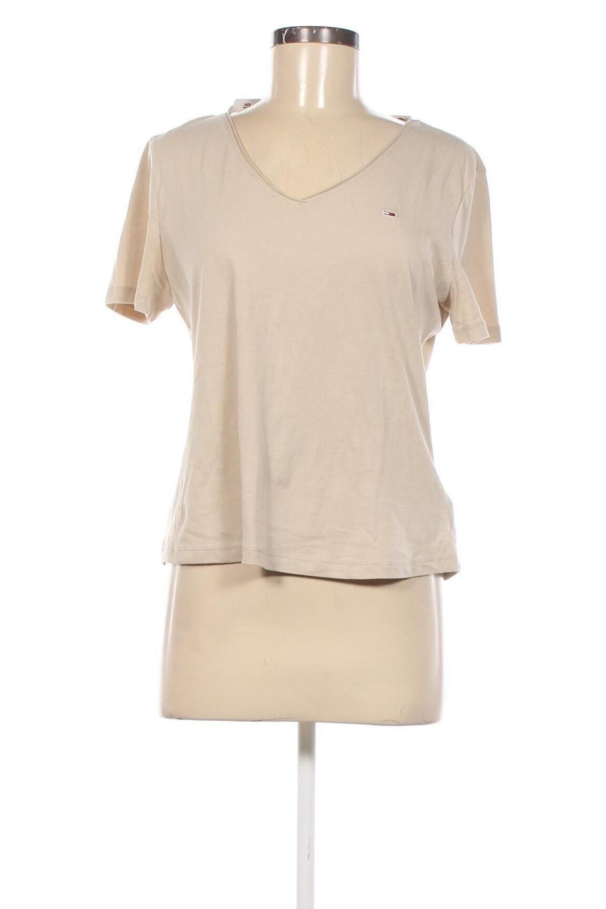 Damen T-Shirt Tommy Jeans, Größe M, Farbe Beige, Preis € 57,29