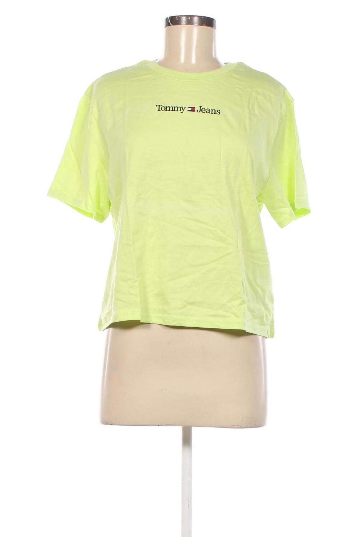 Γυναικείο t-shirt Tommy Jeans, Μέγεθος L, Χρώμα Πράσινο, Τιμή 24,99 €