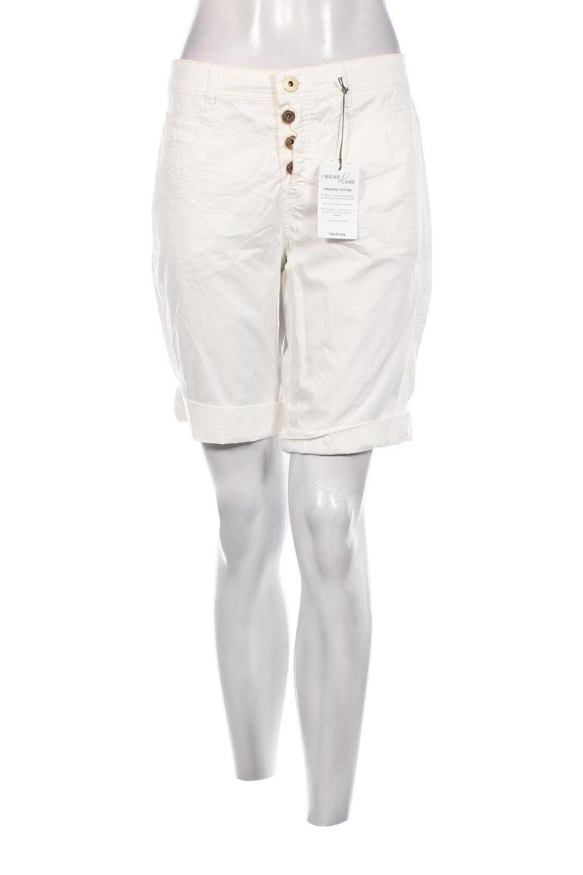 Γυναικείο κοντό παντελόνι Taifun, Μέγεθος L, Χρώμα Λευκό, Τιμή 25,05 €