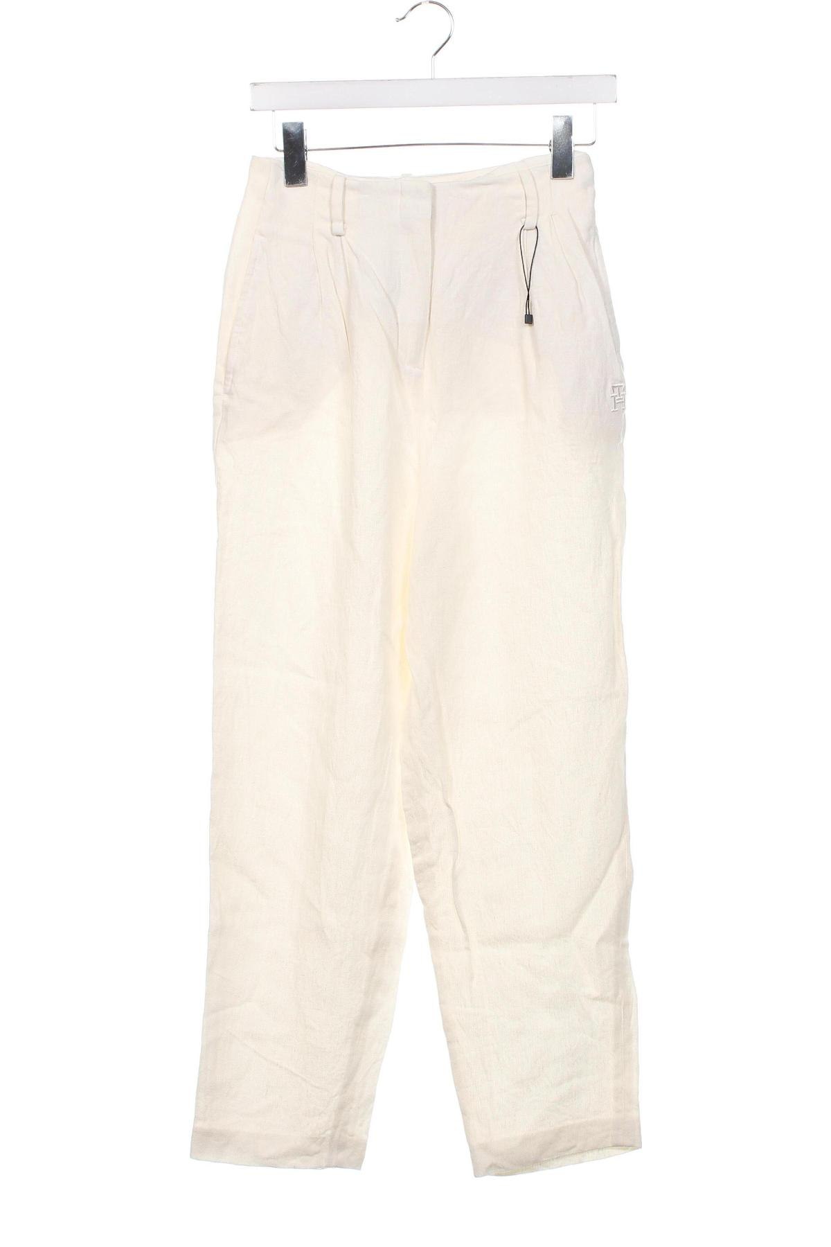 Pantaloni de femei Tommy Hilfiger, Mărime XS, Culoare Alb, Preț 205,99 Lei