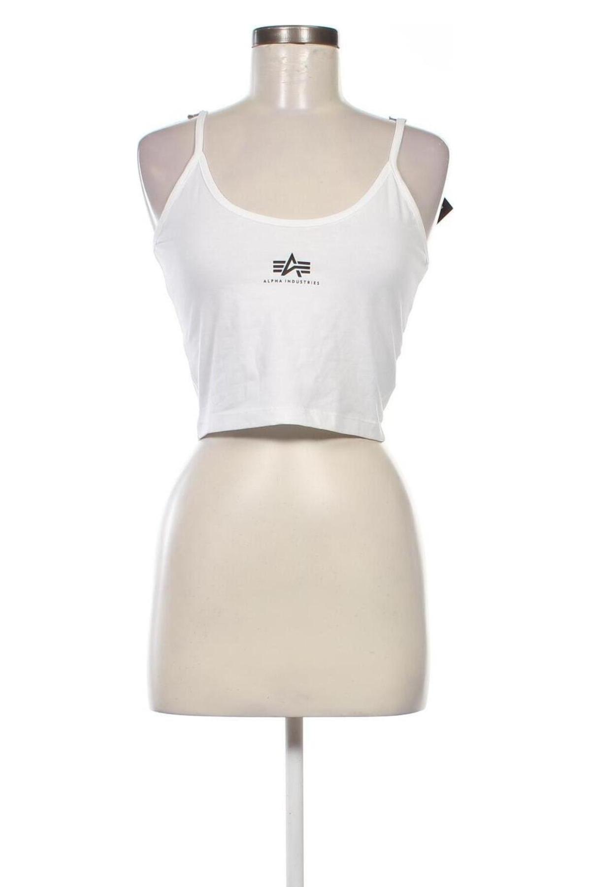 Γυναικείο αμάνικο μπλουζάκι Alpha Industries, Μέγεθος M, Χρώμα Λευκό, Τιμή 12,78 €