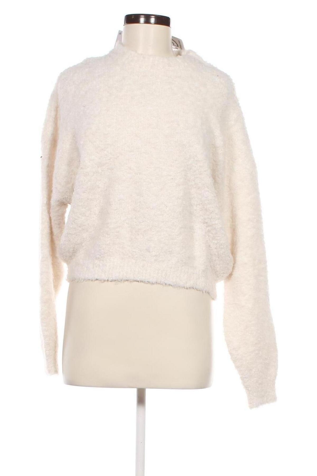 Damski sweter Bershka, Rozmiar M, Kolor Biały, Cena 53,99 zł