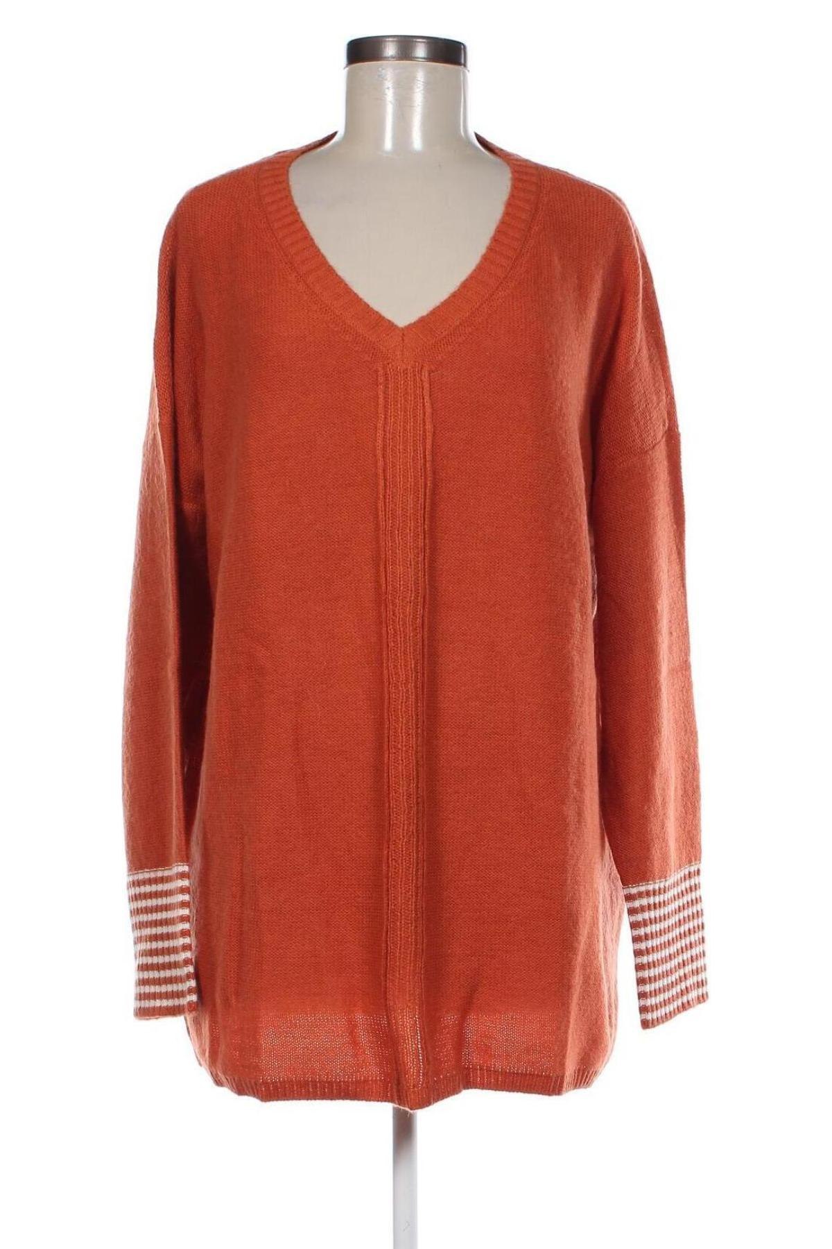 Damenpullover Sheego, Größe XL, Farbe Orange, Preis 16,99 €