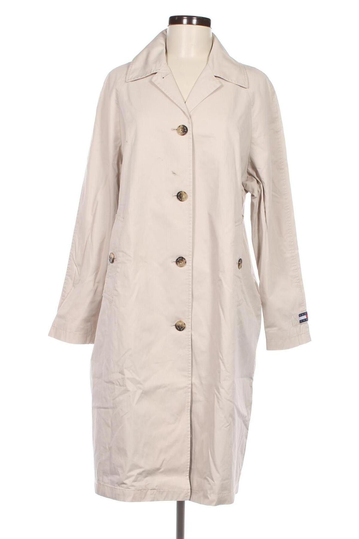 Damen Trench Coat Tommy Jeans, Größe S, Farbe Ecru, Preis € 76,99