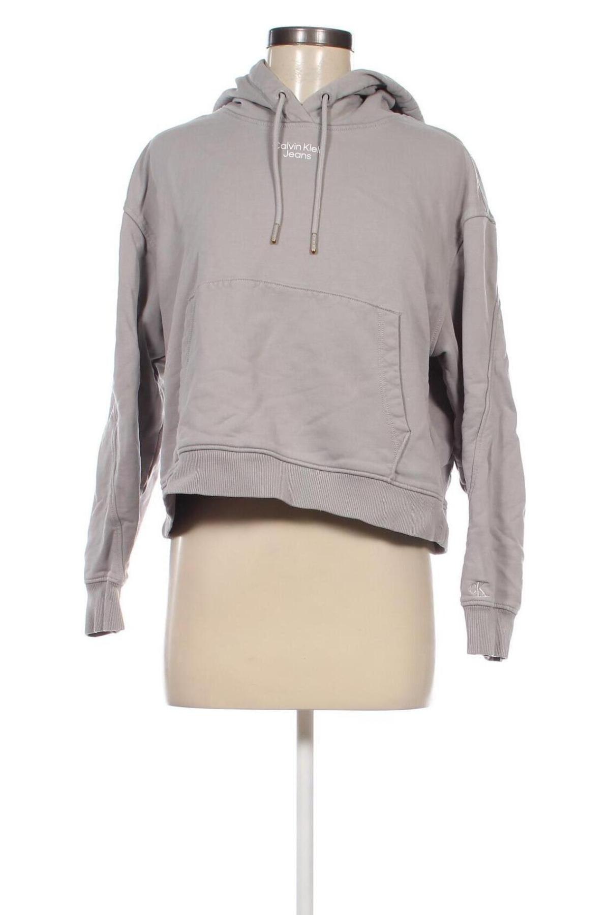 Damen Sweatshirt Calvin Klein Jeans, Größe L, Farbe Grau, Preis 56,99 €