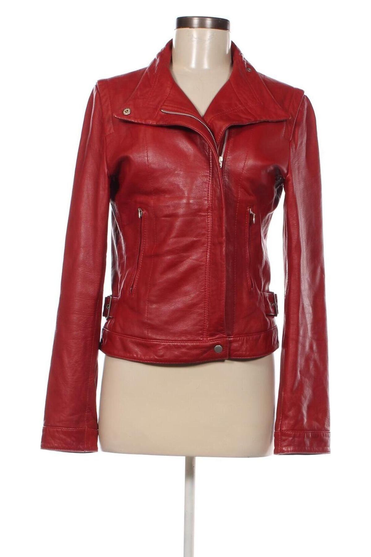 Damen Lederjacke Imitz, Größe M, Farbe Rot, Preis € 44,99