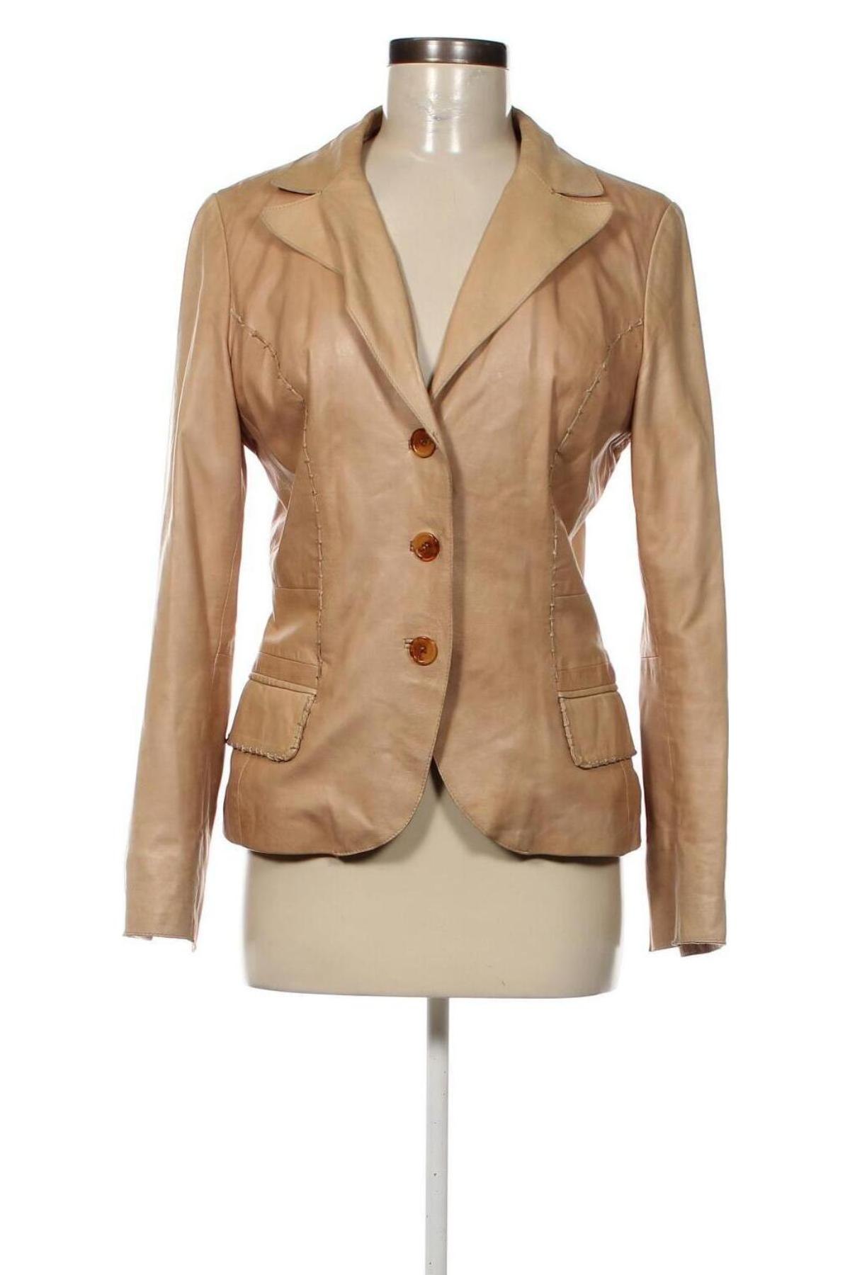 Damen Lederjacke Monnari, Größe M, Farbe Beige, Preis 24,90 €