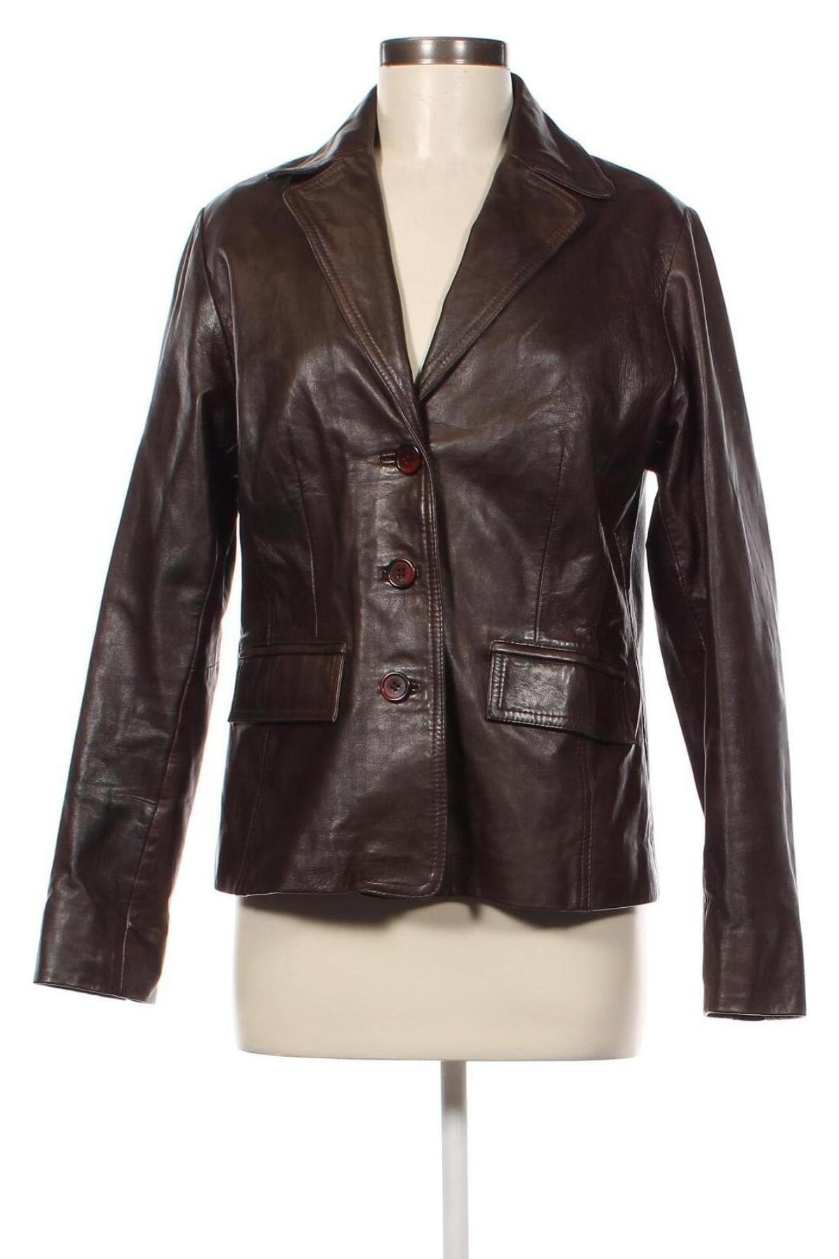 Damen Lederjacke SAKI, Größe M, Farbe Braun, Preis 54,99 €