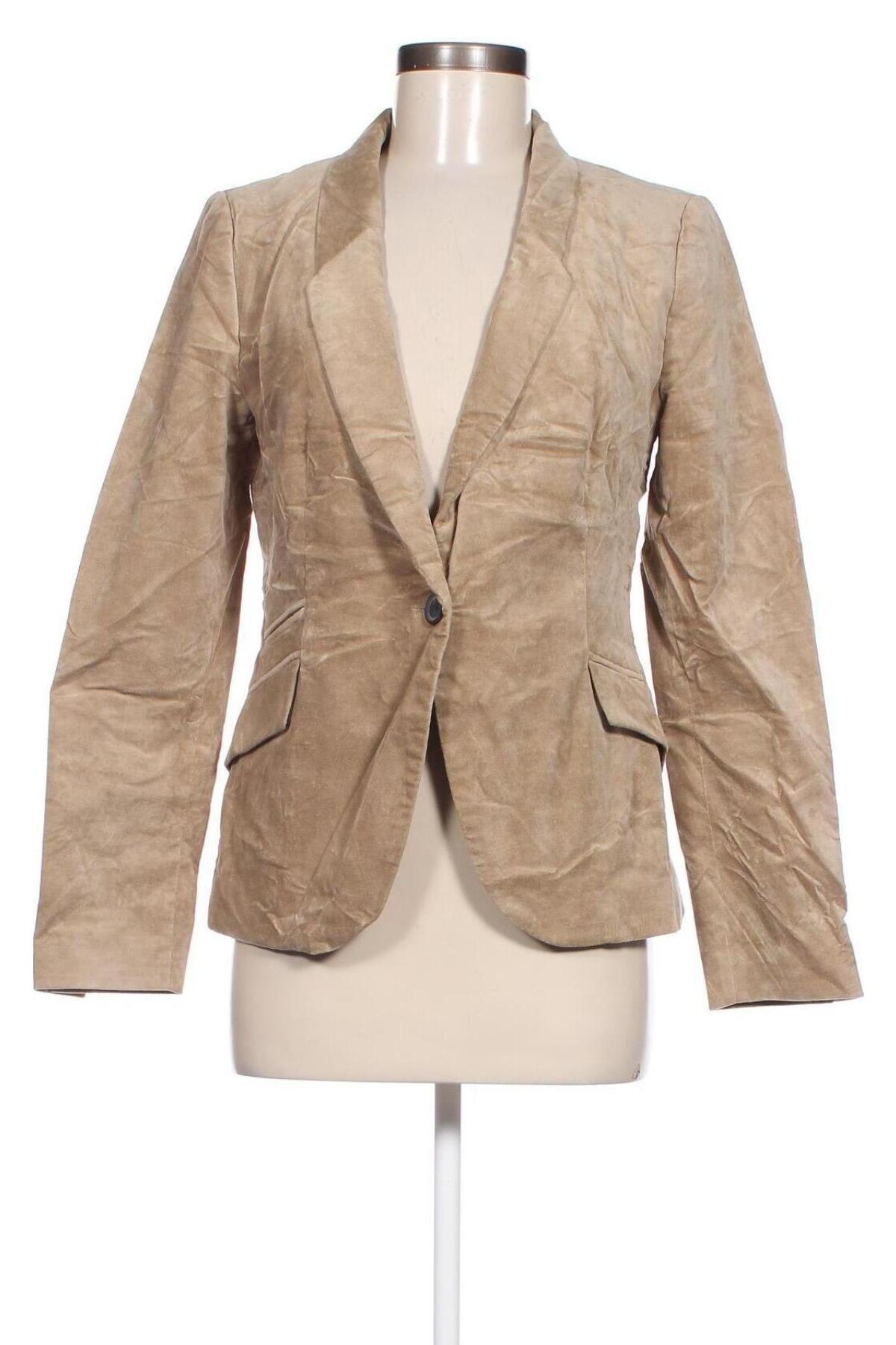 Damen Blazer Zara, Größe L, Farbe Beige, Preis 33,40 €