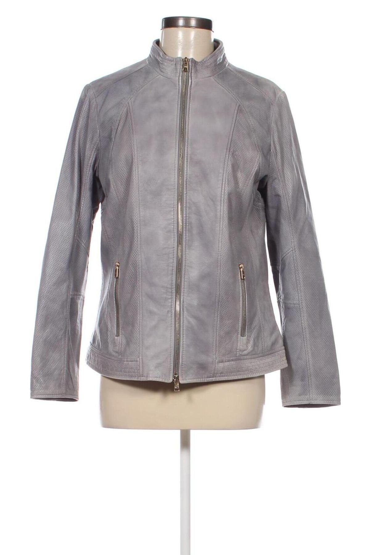 Damen Lederjacke Brax, Größe L, Farbe Grau, Preis 106,79 €